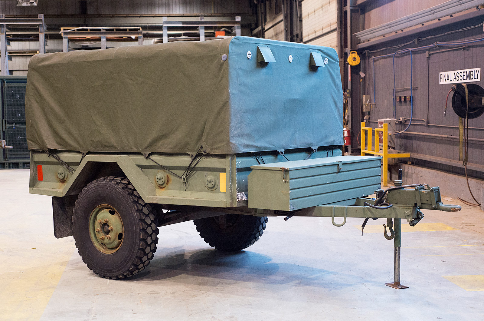 DEW-designed and manufactured military trailer.